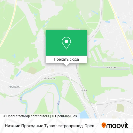 Карта Нижние Проходные Тулаэлектропривод