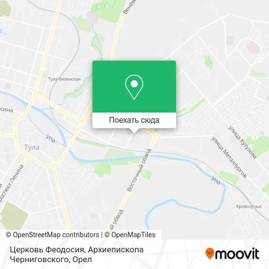 Карта Церковь Феодосия, Архиепископа Черниговского