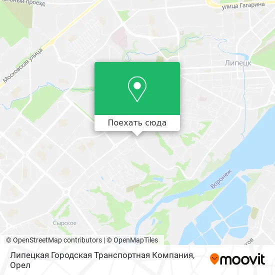Карта Липецкая Городская Транспортная Компания