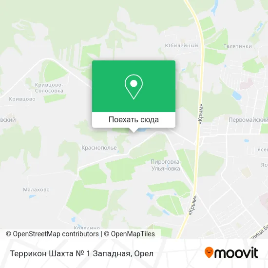 Карта Террикон Шахта № 1 Западная