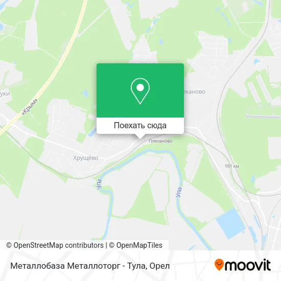 Карта Металлобаза Металлоторг - Тула