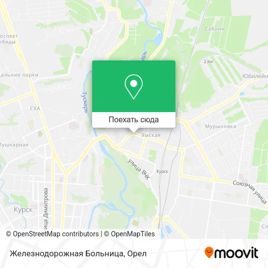Карта Железнодорожная Больница