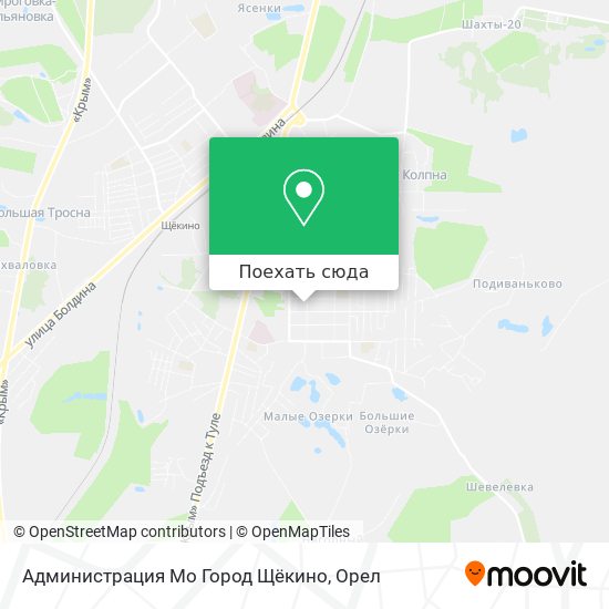 Карта Администрация Мо Город Щёкино