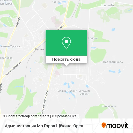 Карта Администрация Мо Город Щёкино