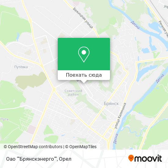 Карта Оао ""Брянскэнерго""