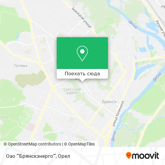 Карта Оао ""Брянскэнерго""