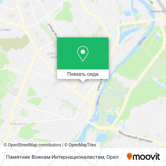 Карта Памятник Воинам-Интернационалистам