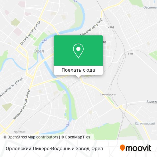 Карта Орловский Ликеро-Водочный Завод