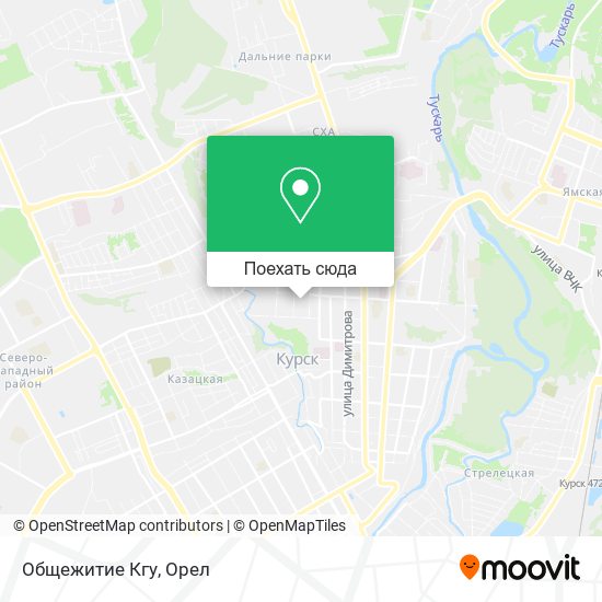 Карта Общежитие Кгу