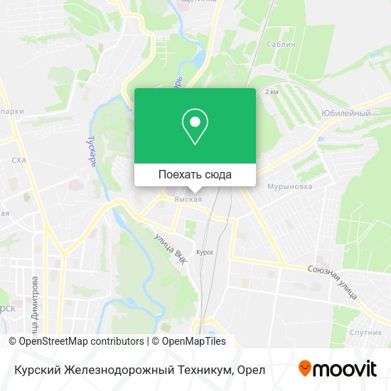Карта Курский Железнодорожный Техникум