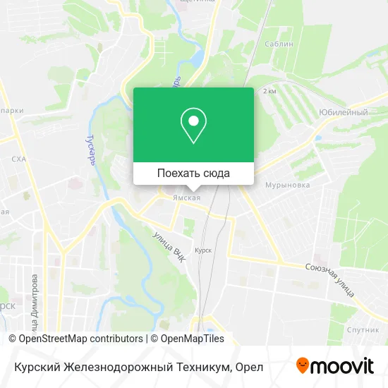 Карта Курский Железнодорожный Техникум
