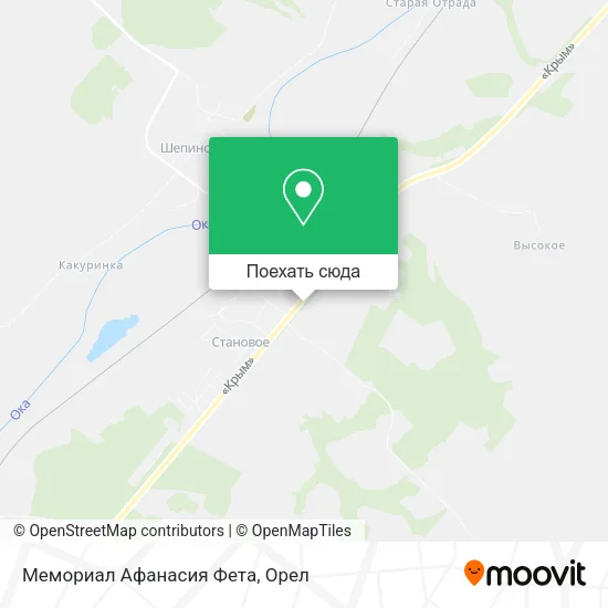 Карта Мемориал Афанасия Фета