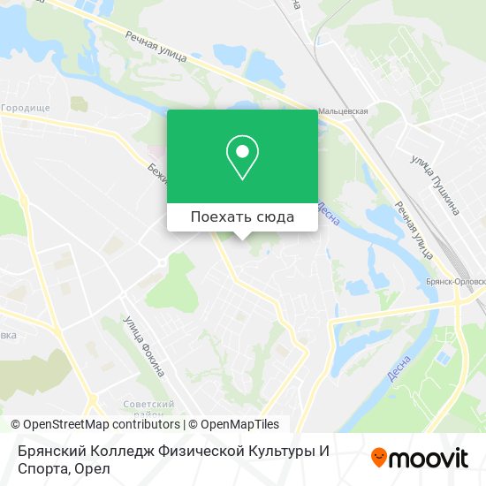 Карта Брянский Колледж Физической Культуры И Спорта