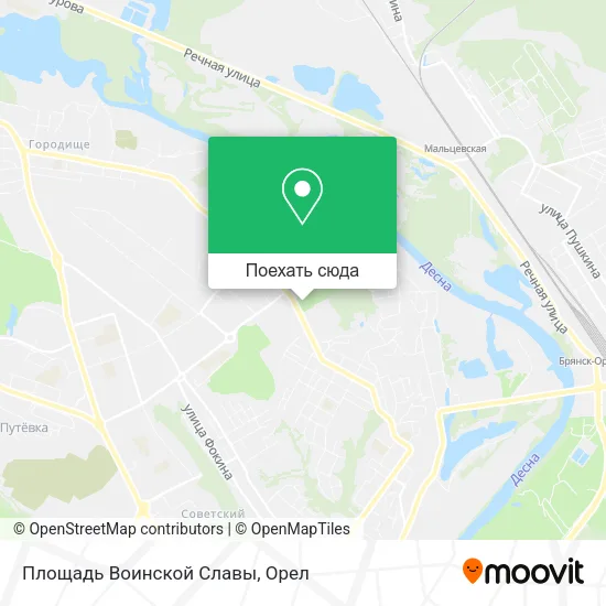 Карта Площадь Воинской Славы