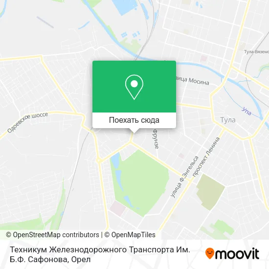 Карта Техникум Железнодорожного Транспорта Им. Б.Ф. Сафонова