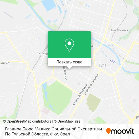 Карта Главное Бюро Медико-Социальной Экспертизы По Тульской Области, Фку