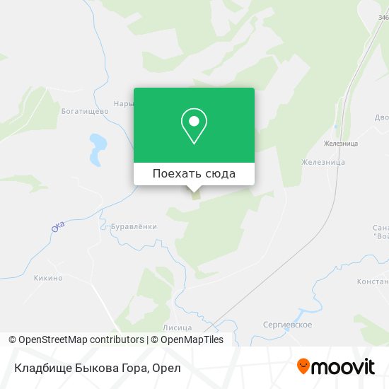 Карта Кладбище Быкова Гора