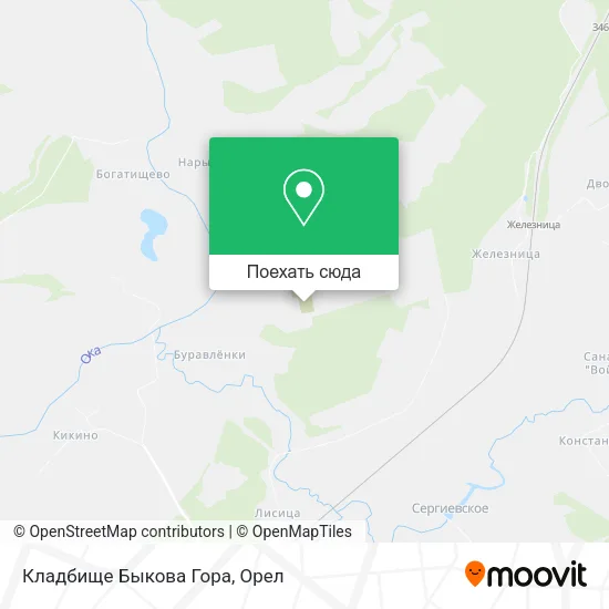 Карта Кладбище Быкова Гора