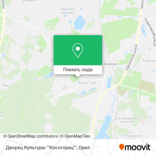 Карта Дворец Культуры ""Косогорец""