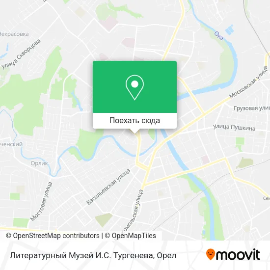 Карта Литературный Музей И.С. Тургенева