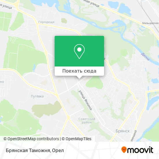 Карта Брянская Таможня