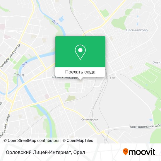 Карта Орловский Лицей-Интернат
