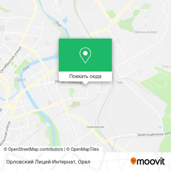Карта Орловский Лицей-Интернат
