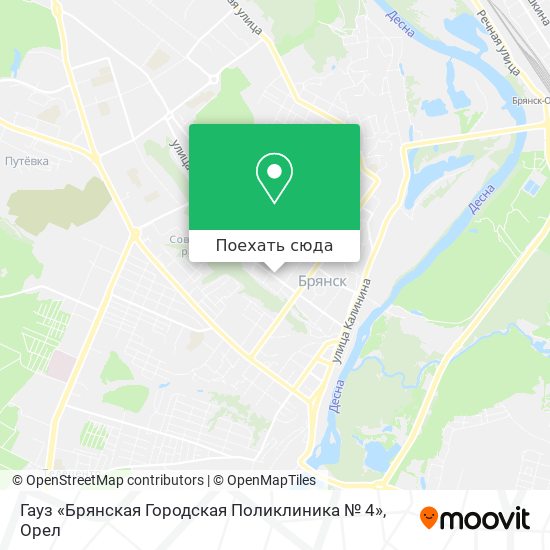 Карта Гауз «Брянская Городская Поликлиника № 4»