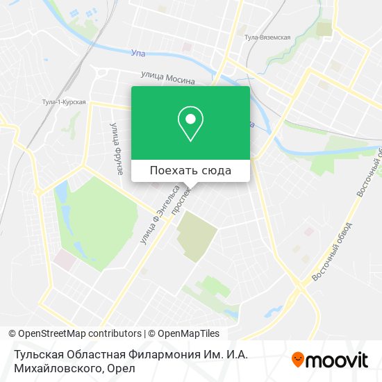 Карта Тульская Областная Филармония Им. И.А. Михайловского