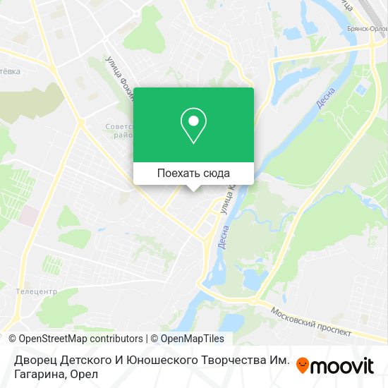 Карта Дворец Детского И Юношеского Творчества Им. Гагарина