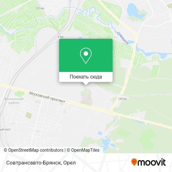 Карта Совтрансавто-Брянск