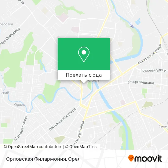 Карта Орловская Филармония