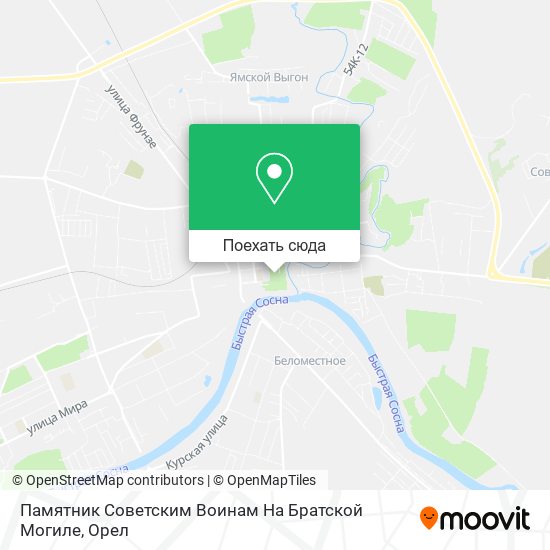 Карта Памятник Советским Воинам На Братской Могиле