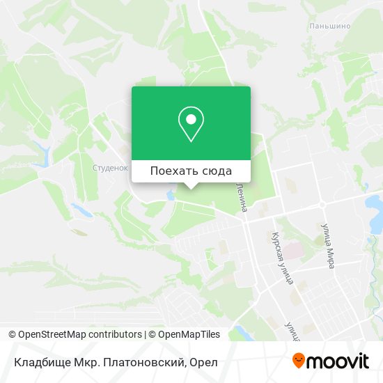 Карта Кладбище Мкр. Платоновский