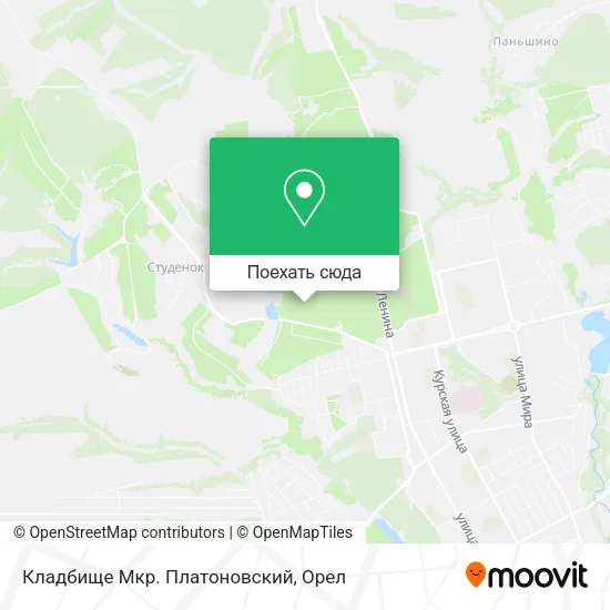 Карта Кладбище Мкр. Платоновский