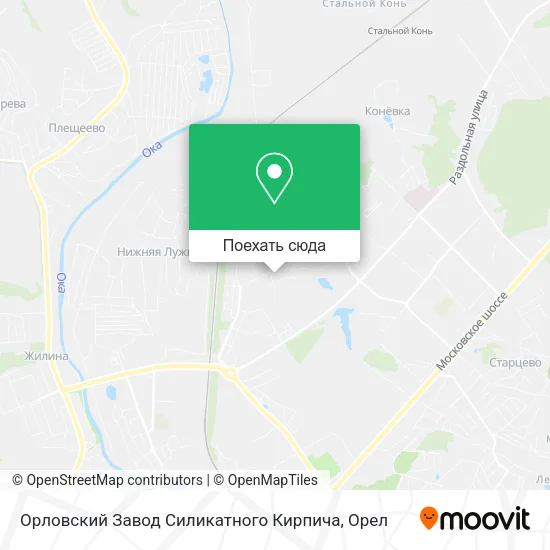 Карта Орловский Завод Силикатного Кирпича