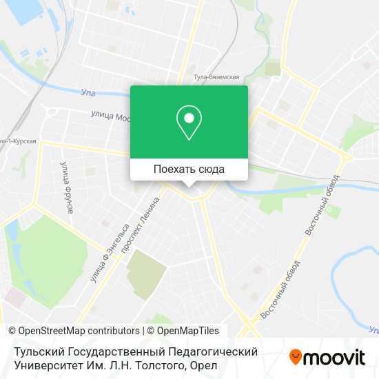 Карта Тульский Государственный Педагогический Университет Им. Л.Н. Толстого