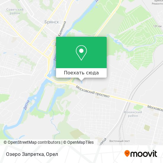Карта Озеро Запретка