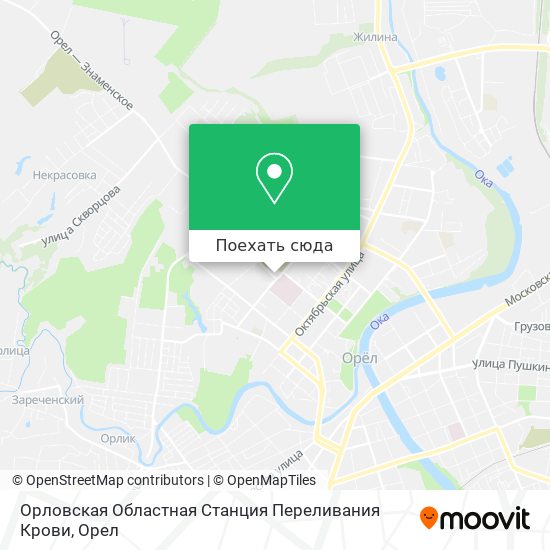 Карта Орловская Областная Станция Переливания Крови