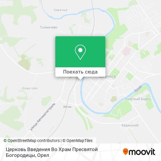 Карта Церковь Введения Во Храм Пресвятой Богородицы