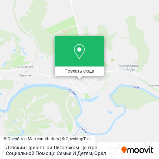 Карта Детский Приют При Льговском Центре Социальной Помощи Семье И Детям