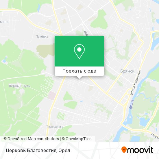 Карта Церковь Благовестия