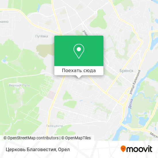 Карта Церковь Благовестия