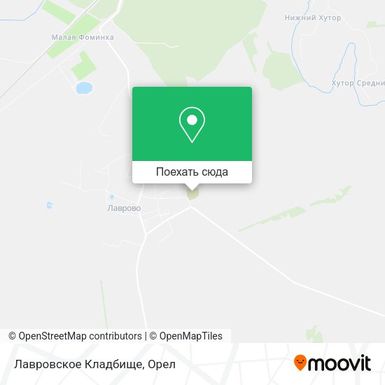 Карта Лавровское Кладбище