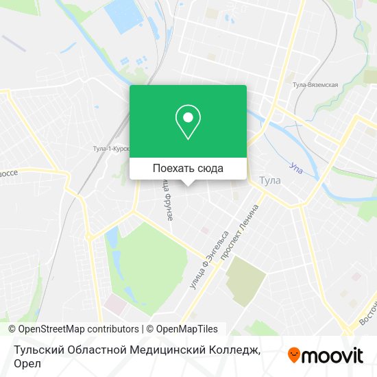 Карта Тульский Областной Медицинский Колледж