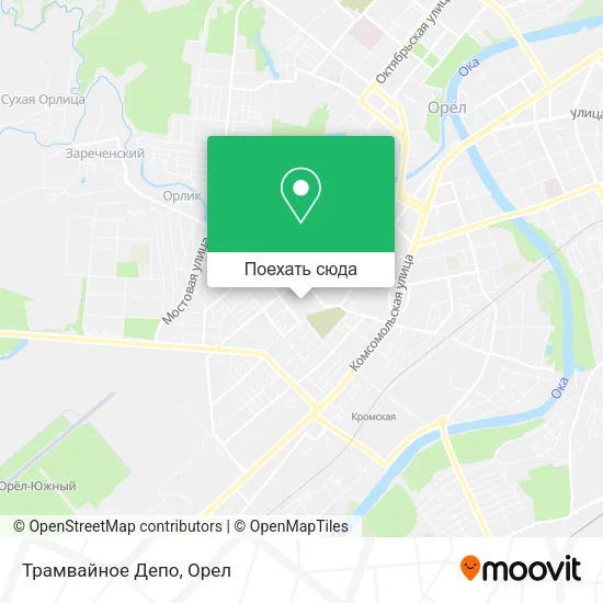 Карта Трамвайное Депо