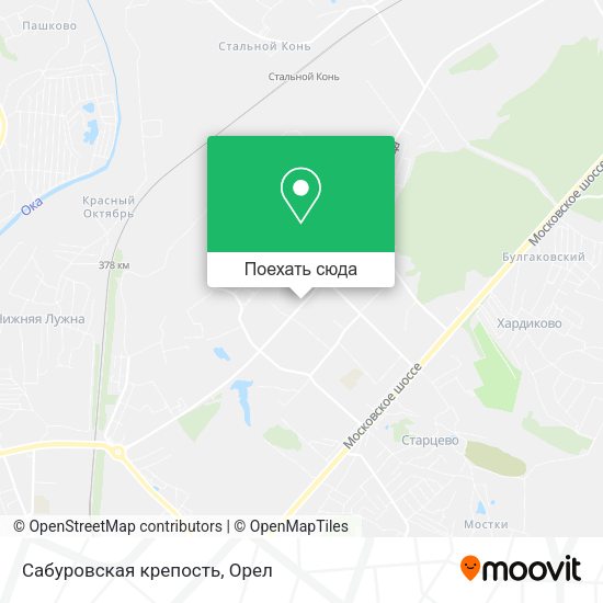 Карта Сабуровская крепость
