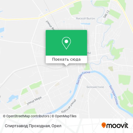Карта Спиртзавод Проходная