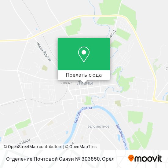 Ул ливенская орел карта