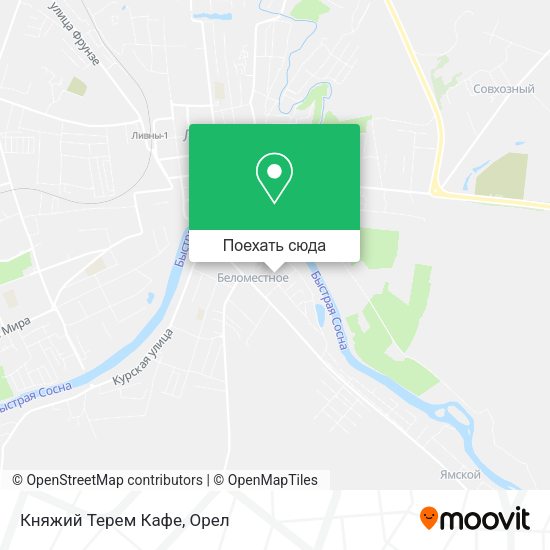 Карта Княжий Терем Кафе